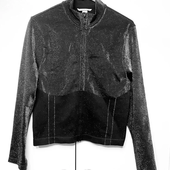 Victoria's Secret Seamless Shimmer Black Full-Zip Jacket NWT - Picture 3 of 5